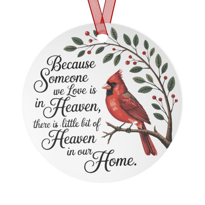 Cardinal Memorial Metal Ornaments