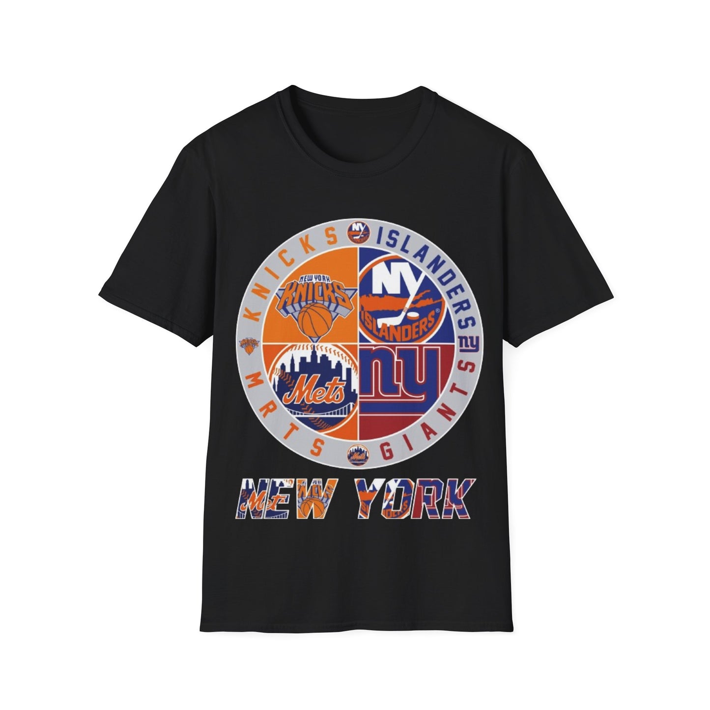 NY sports teams nyk nyi nyg nym Unisex Softstyle T-Shirt