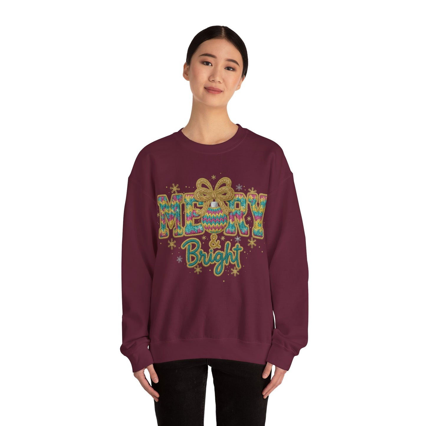 Yarn Merry Christmas Unisex Heavy Blend™ Crewneck Sweatshirt