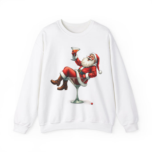 Santa in martini glass Unisex Heavy Blend™ Crewneck Sweatshirt