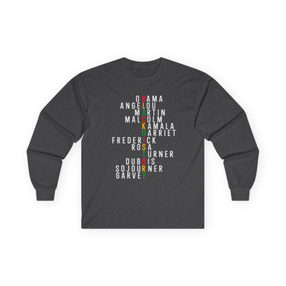Black history names Unisex Ultra Cotton Long Sleeve Tee