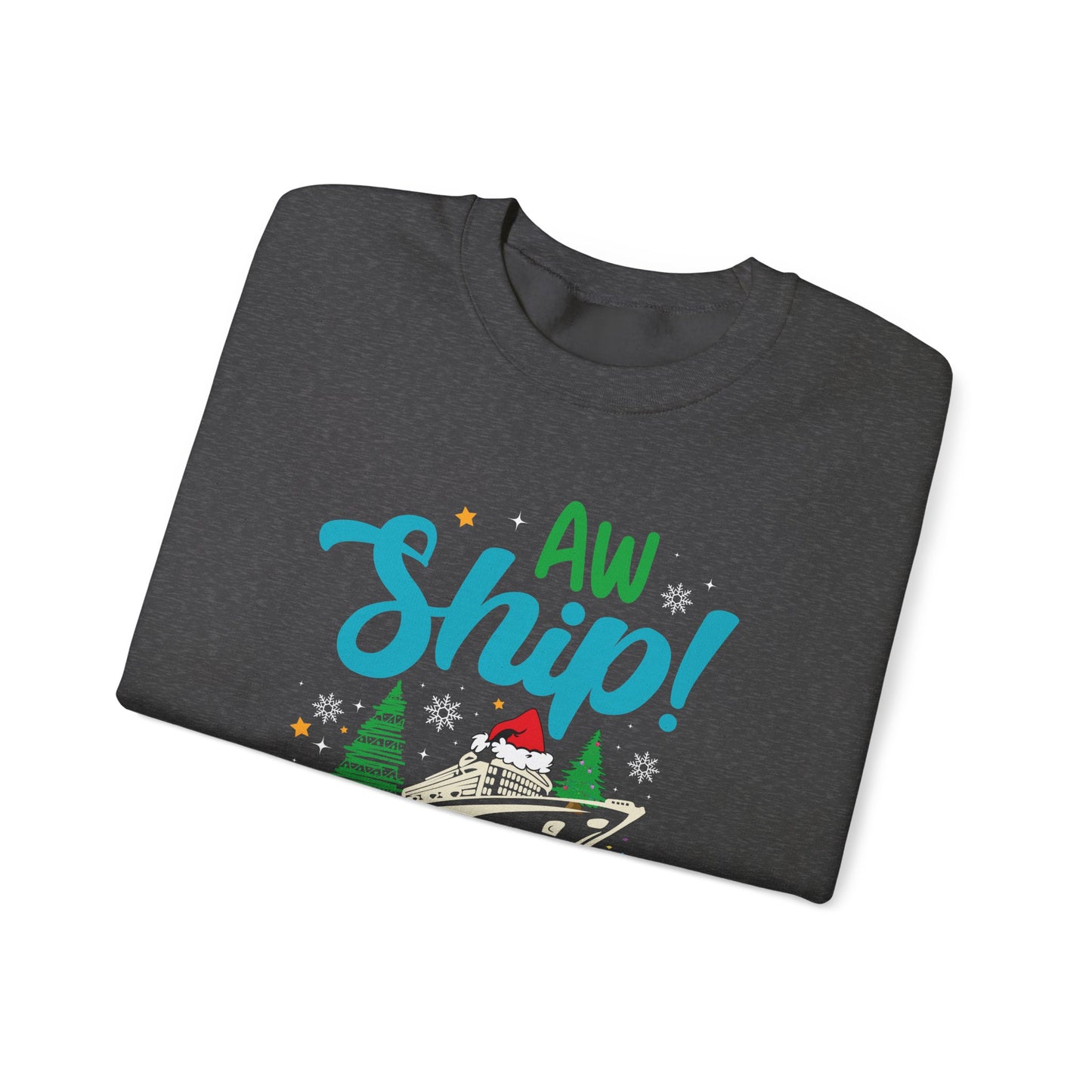 Aw ship its a family Christmas trip Unisex Heavy Blend™ Crewneck Sweatshirt