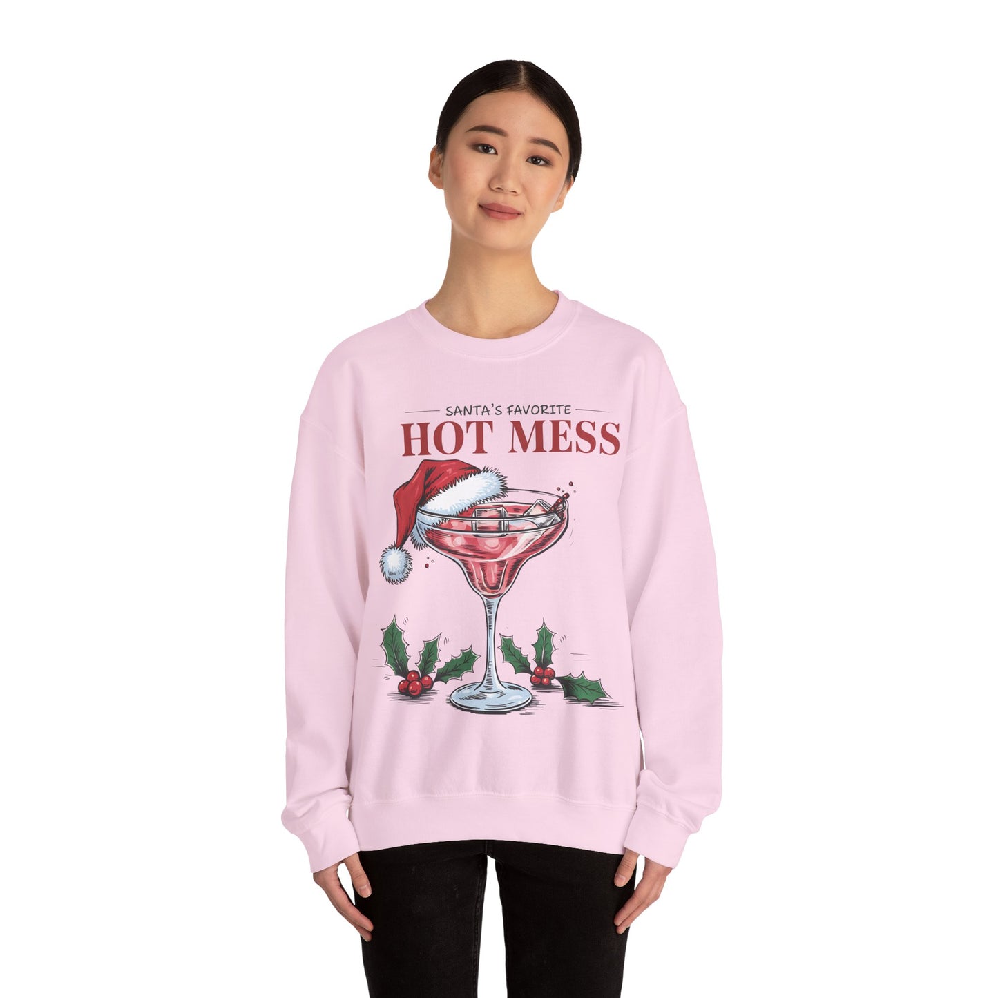 Santa's favorite hot mess Unisex Heavy Blend™ Crewneck Sweatshirt