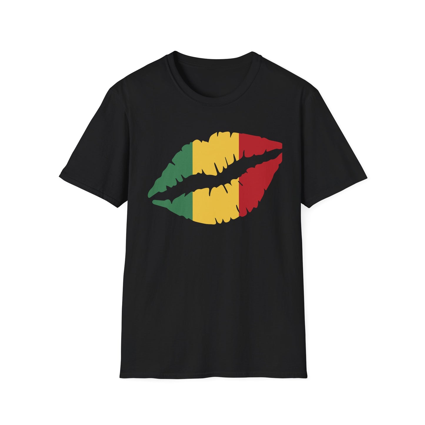 Rasta Kiss Unisex Softstyle T-Shirt | Festival Apparel, Casual Wear, Gift for Her, Travel Clothing, Summer Outfit