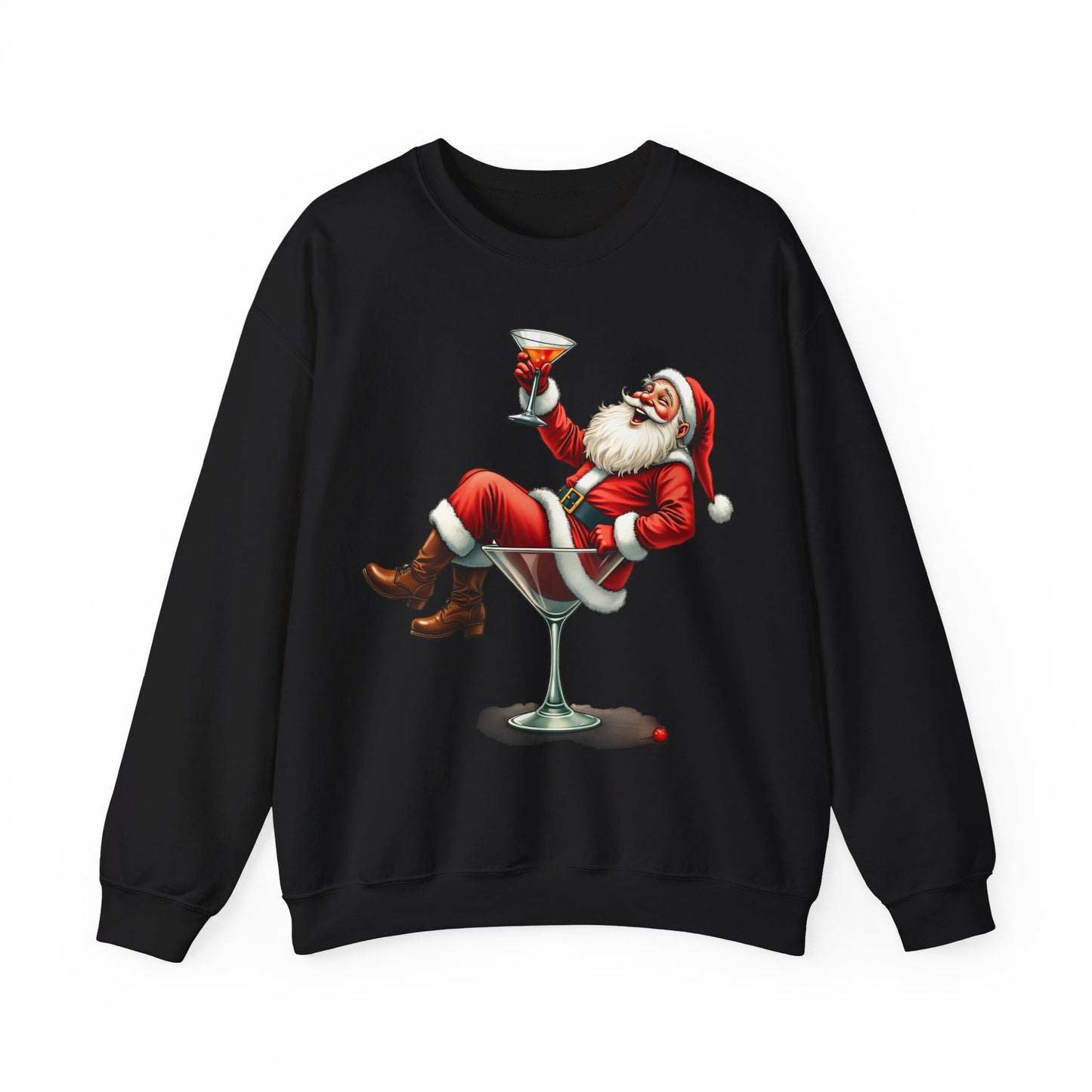 Santa in a glass Unisex Heavy Blend™ Crewneck Sweatshirt