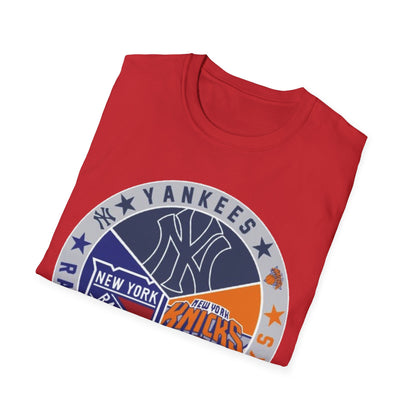 NY sports teams nyy nyk nyr Unisex Softstyle T-Shirt