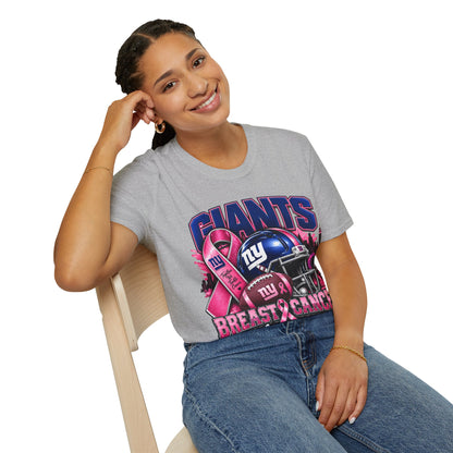 Giants Cancer Awareness Unisex Softstyle T-Shirt