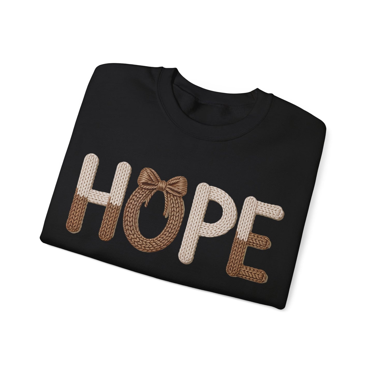 Hope Faux Yarn Unisex Heavy Blend™ Crewneck Sweatshirt