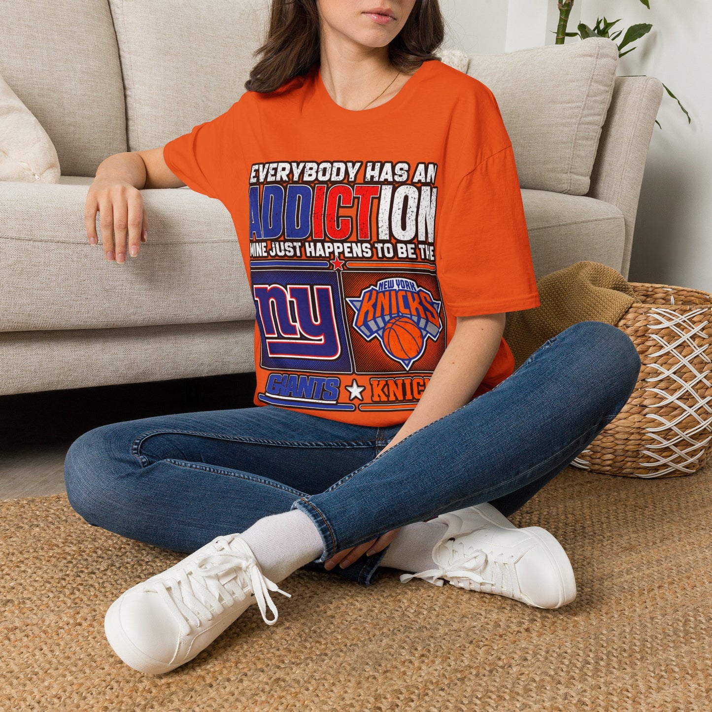 Everybody has an addiction, nyg, nyk Unisex Softstyle T-Shirt