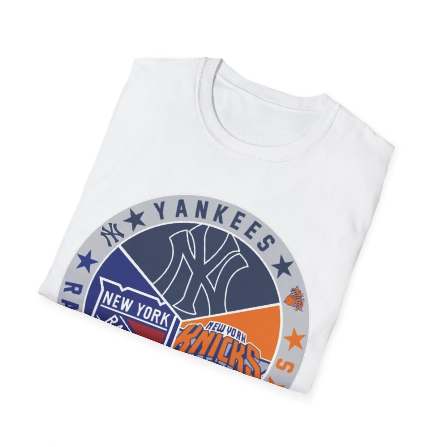 NY sports teams nyy nyk nyr Unisex Softstyle T-Shirt
