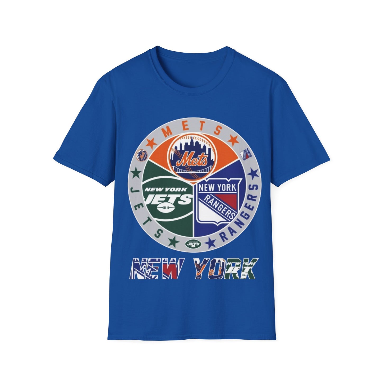 NY sports teams nym nyr nyj Unisex Softstyle T-Shirt