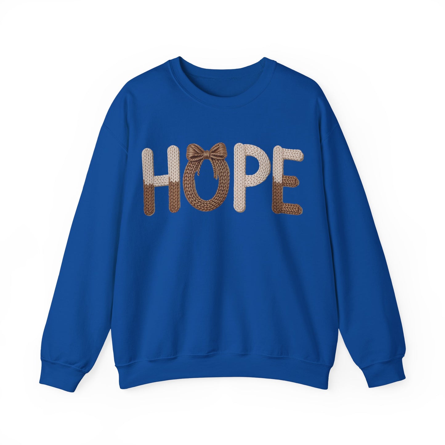 Hope Faux Yarn Unisex Heavy Blend™ Crewneck Sweatshirt