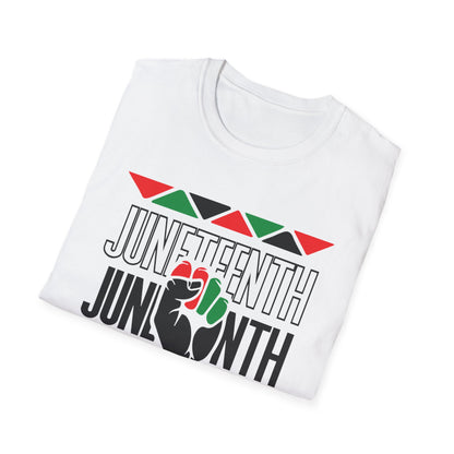 Juneteenth with fist Unisex Softstyle T-Shirt