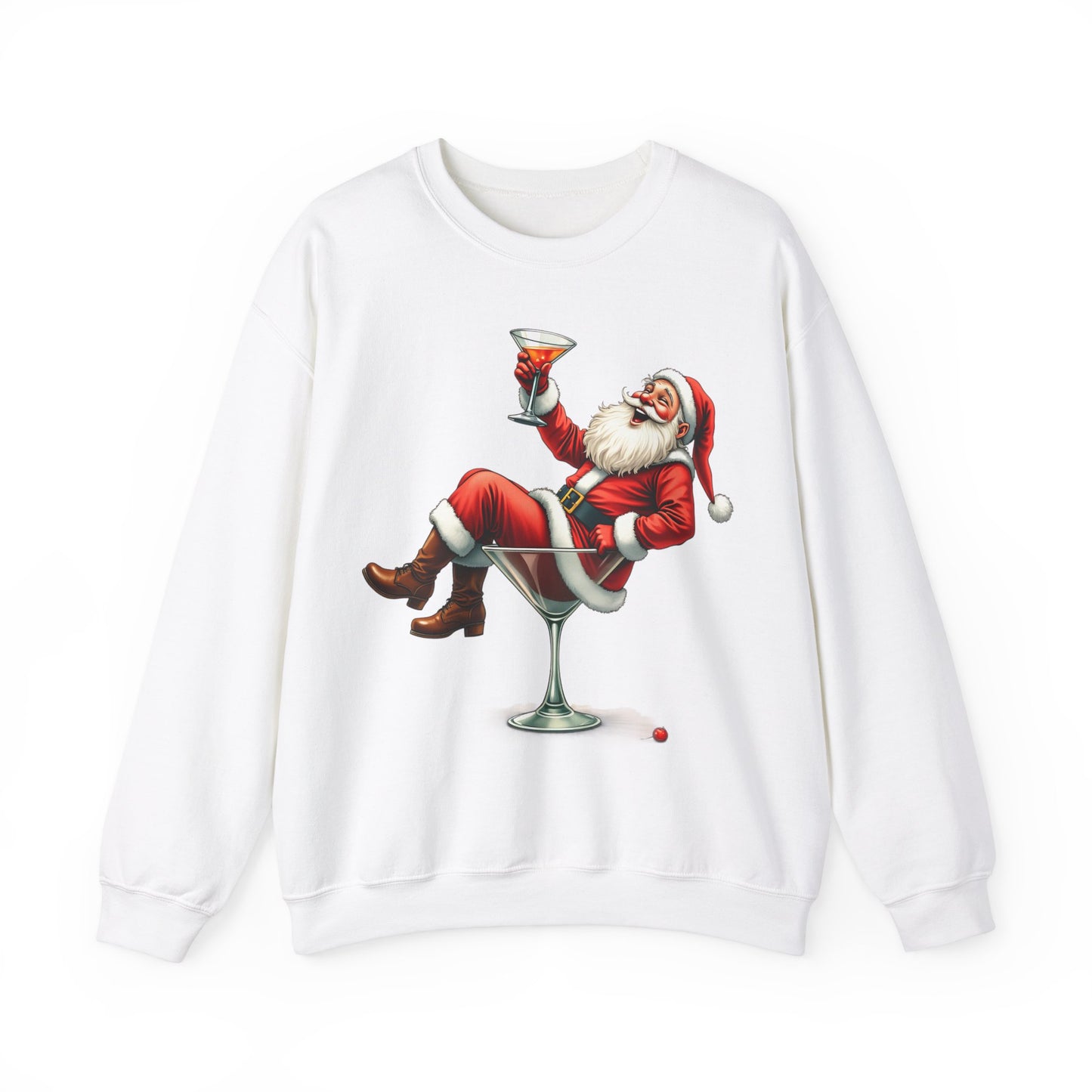 Santa in a glass Unisex Heavy Blend™ Crewneck Sweatshirt