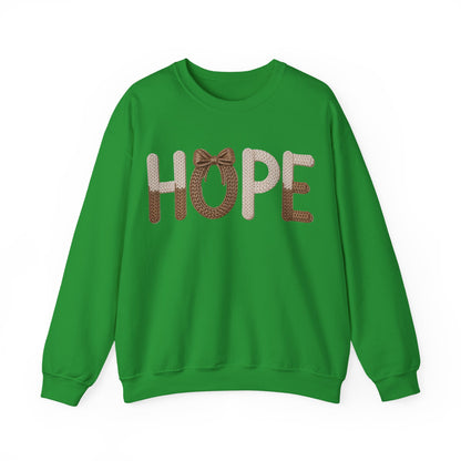 Hope Faux Yarn Unisex Heavy Blend™ Crewneck Sweatshirt