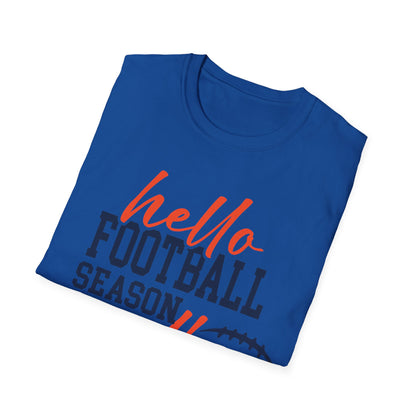 Hello football goodbye wife Unisex Softstyle T-Shirt