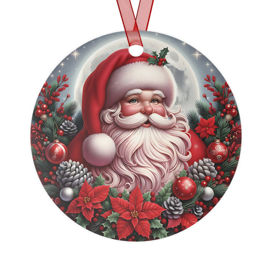 Santa Metal Ornaments