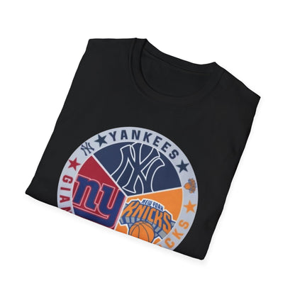 New York sports teams nyy nyr nyg Unisex Softstyle T-Shirt