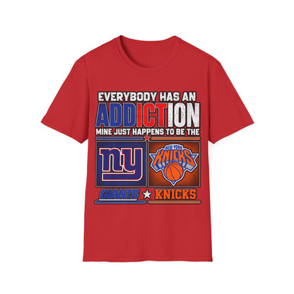 Everybody has an addiction, nyg, nyk Unisex Softstyle T-Shirt