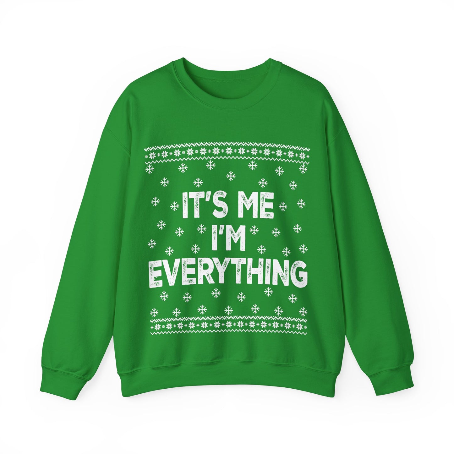 It's me, I'm everything white Unisex Heavy Blend™ Crewneck Sweatshirt