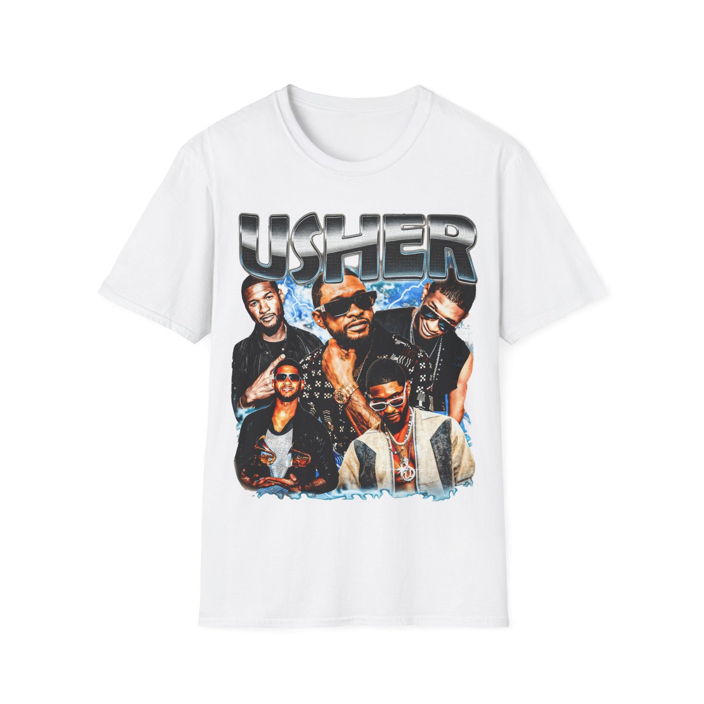 Usher Collage Unisex Softstyle T-Shirt