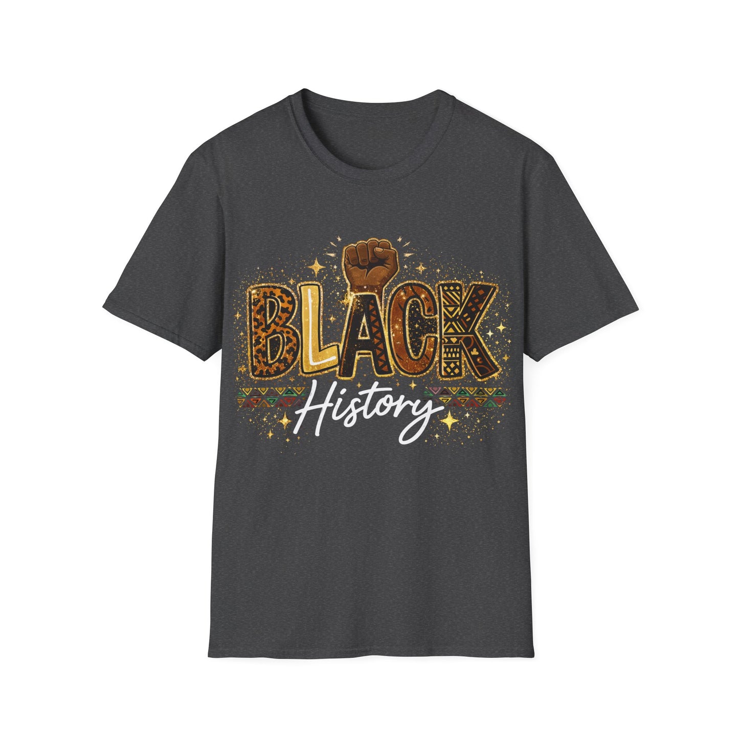 Black History Fist Unisex Softstyle T-Shirt