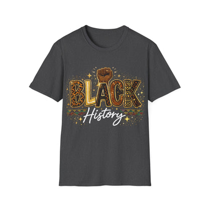 Black History Fist Unisex Softstyle T-Shirt