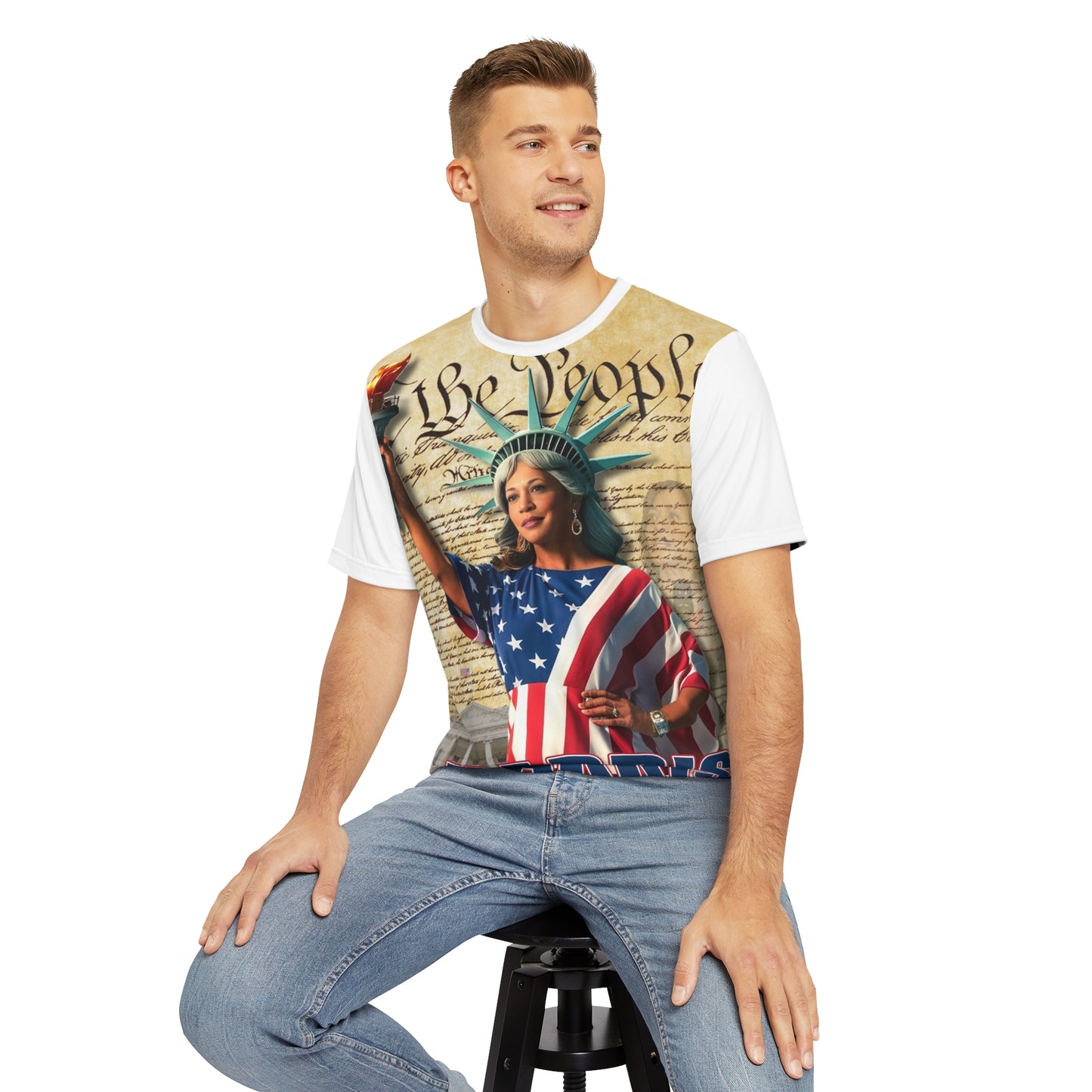 HK Liberty Men's Polyester Tee (AOP)