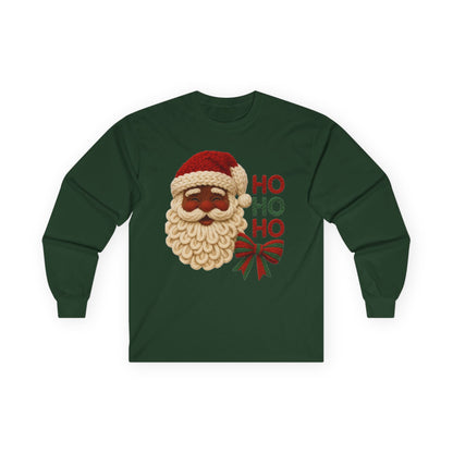 Yarn inspired santa ho ho ho Unisex Ultra Cotton Long Sleeve Tee