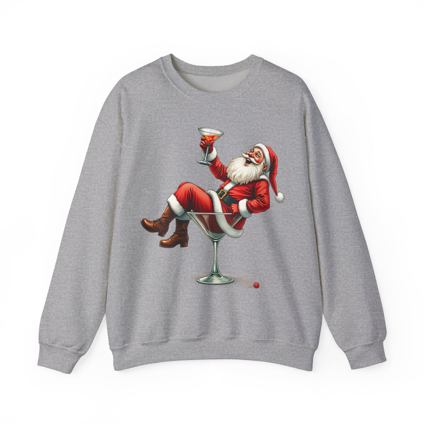 Santa in a glass Unisex Heavy Blend™ Crewneck Sweatshirt