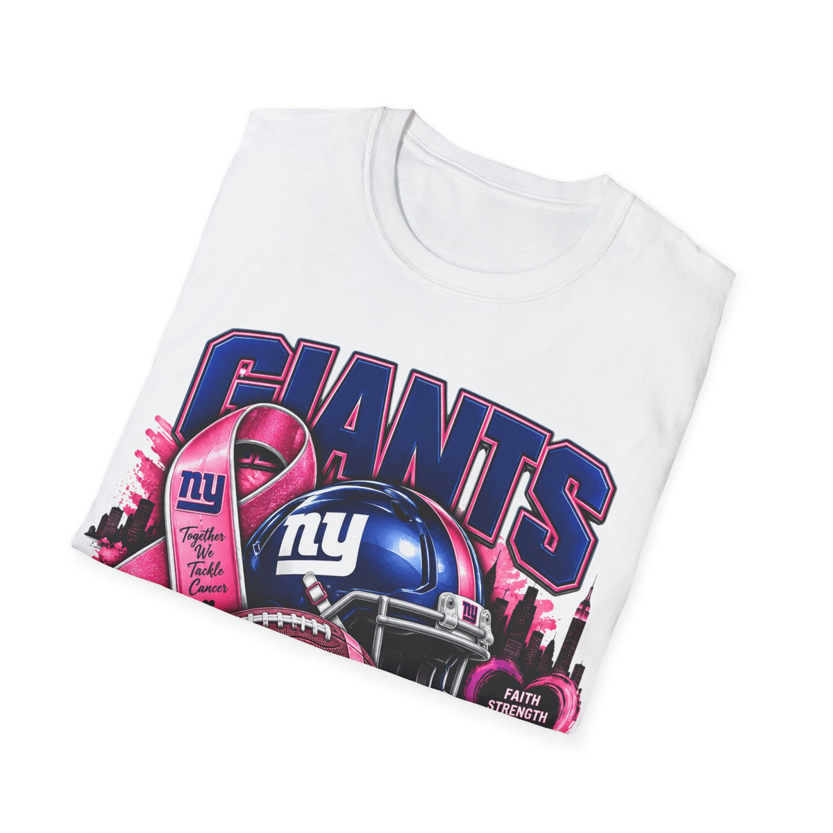 Giants Cancer Awareness Unisex Softstyle T-Shirt