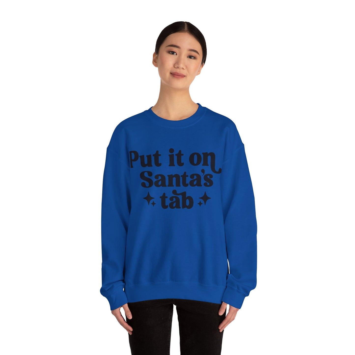 Put it on Sant's Tab Unisex Heavy Blend™ Crewneck Sweatshirt