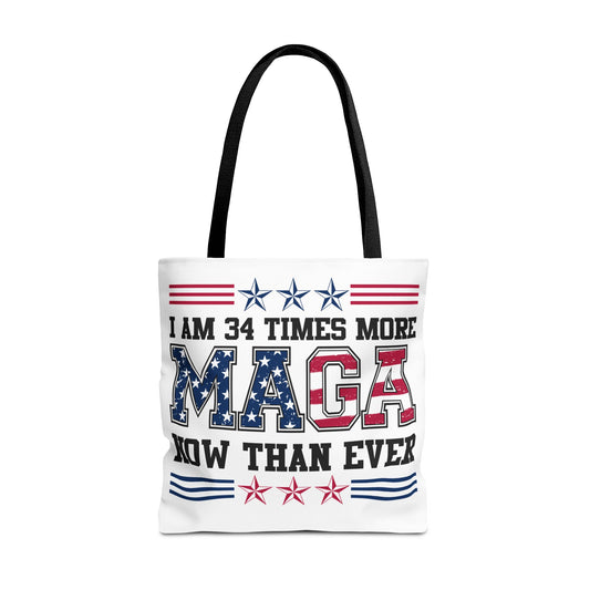 I am 34 times more maga Tote Bag (AOP)