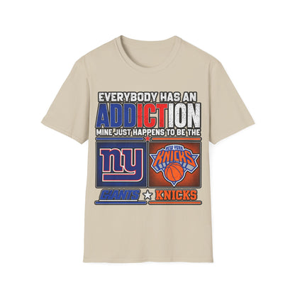Everybody has an addiction, nyg, nyk Unisex Softstyle T-Shirt