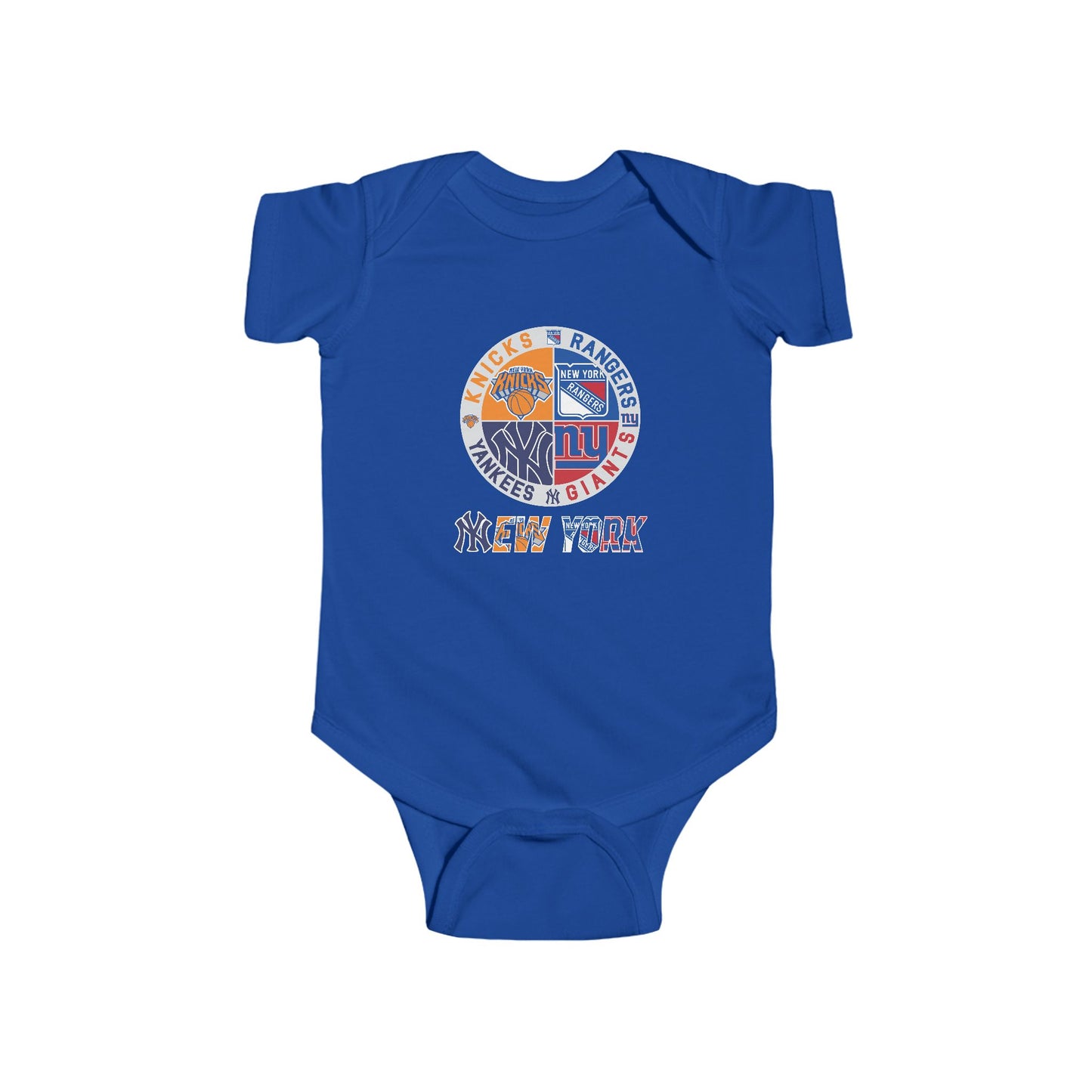 New York sports teams, nyk nyr nyy nyg Infant Fine Jersey Bodysuit