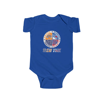 New York sports teams, nyk nyr nyy nyg Infant Fine Jersey Bodysuit