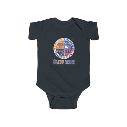 New York sports teams, nyk nyr nyy nyg Infant Fine Jersey Bodysuit