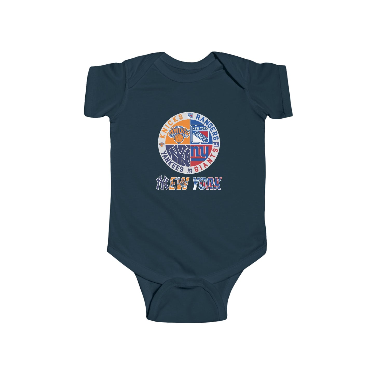 New York sports teams, nyk nyr nyy nyg Infant Fine Jersey Bodysuit