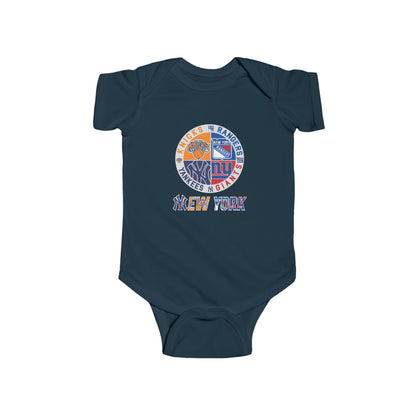 New York sports teams, nyk nyr nyy nyg Infant Fine Jersey Bodysuit