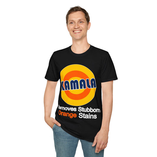 Kamala removes stubborn orange stains Unisex Softstyle T-Shirt