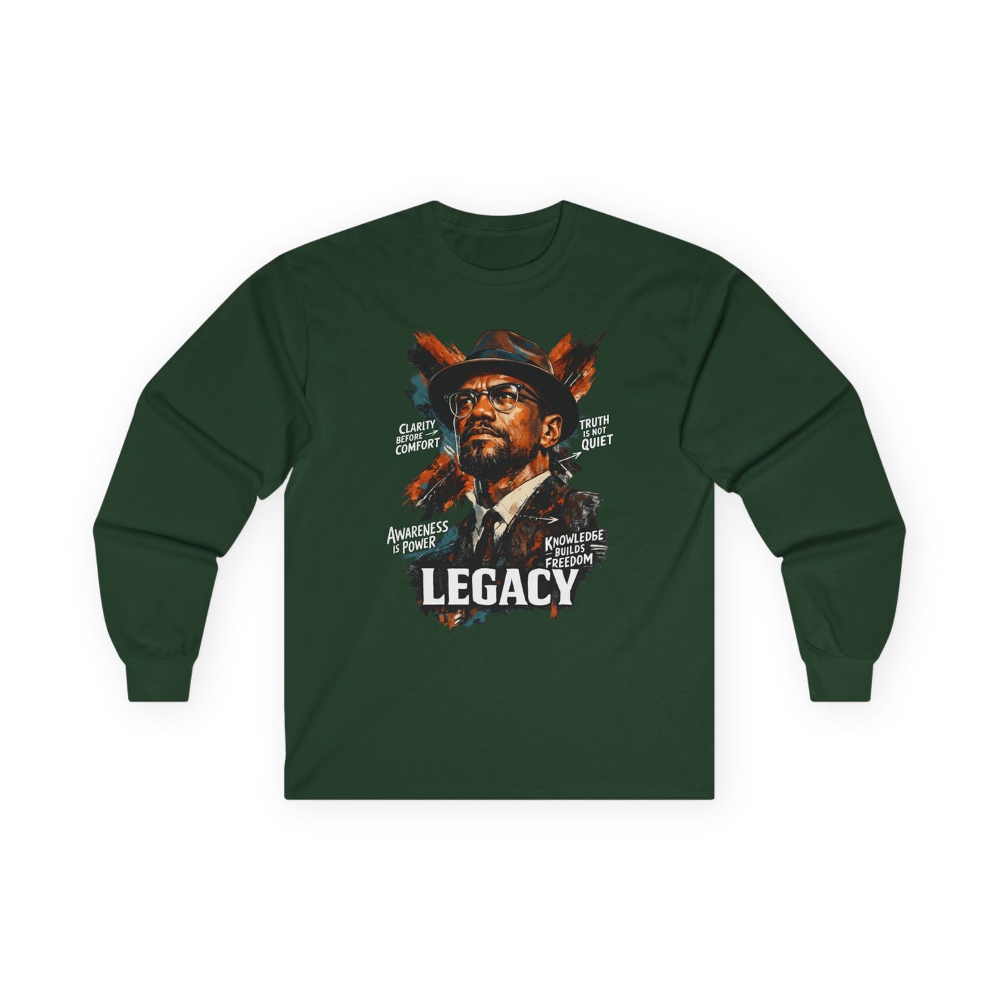 Legacy, Malcolm X Unisex Ultra Cotton Long Sleeve Tee