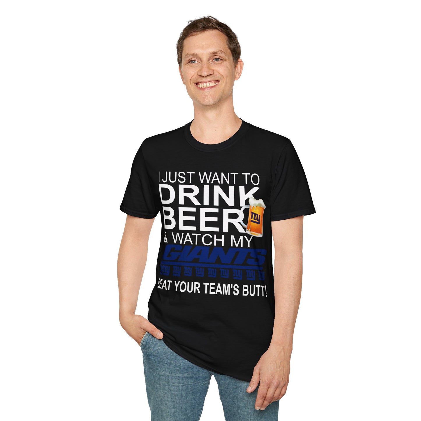 Drink beer ny Unisex Softstyle T-Shirt