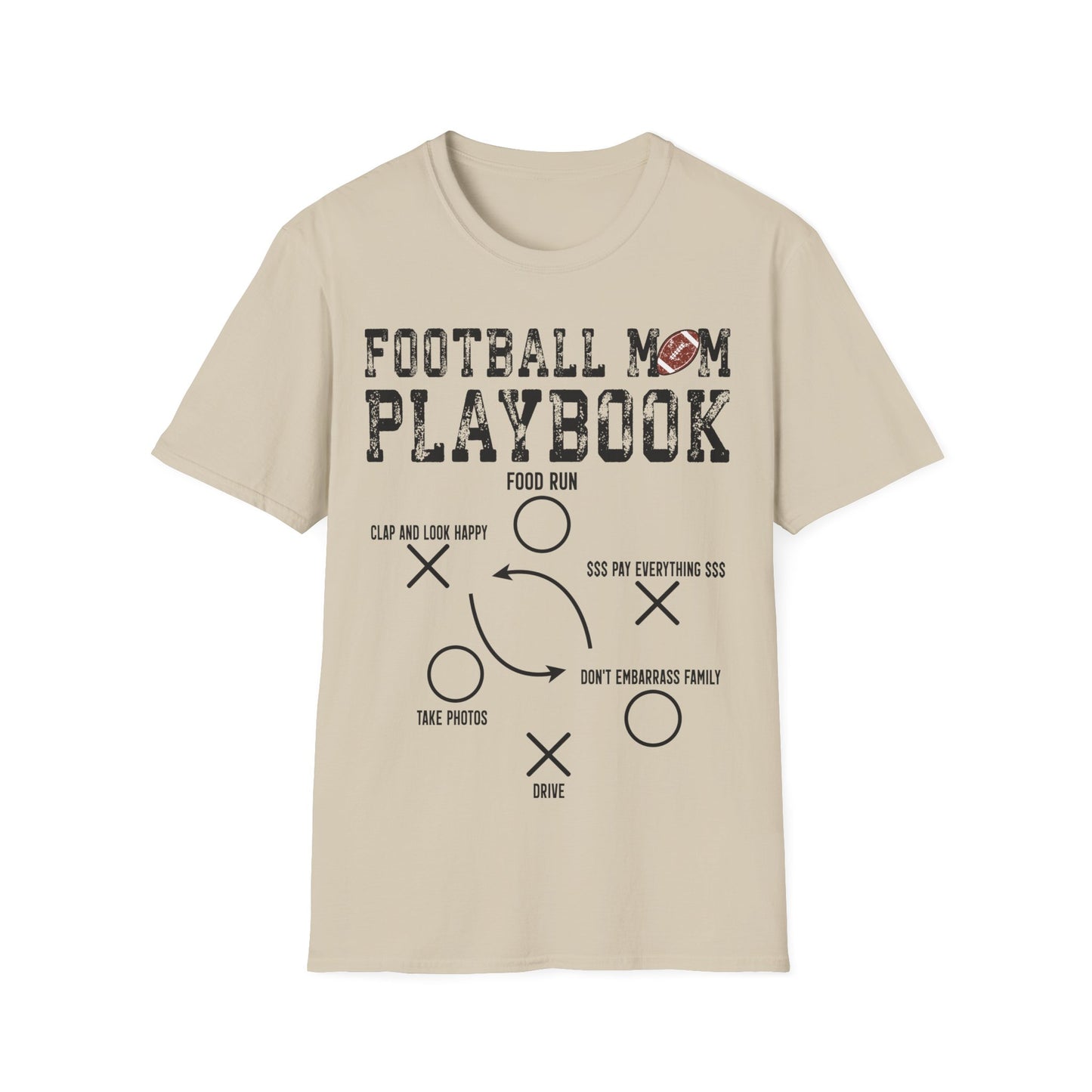 Football mom playbook Unisex Softstyle T-Shirt