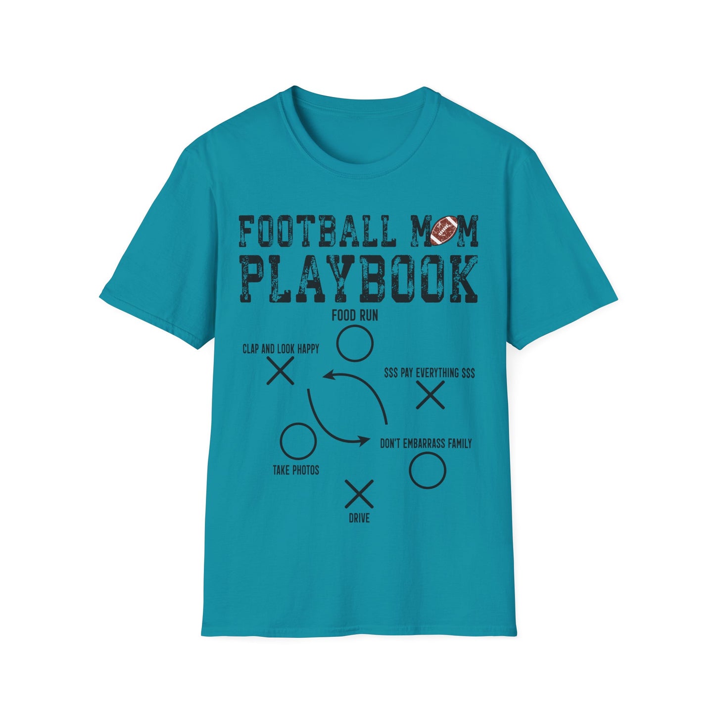 Football mom playbook Unisex Softstyle T-Shirt