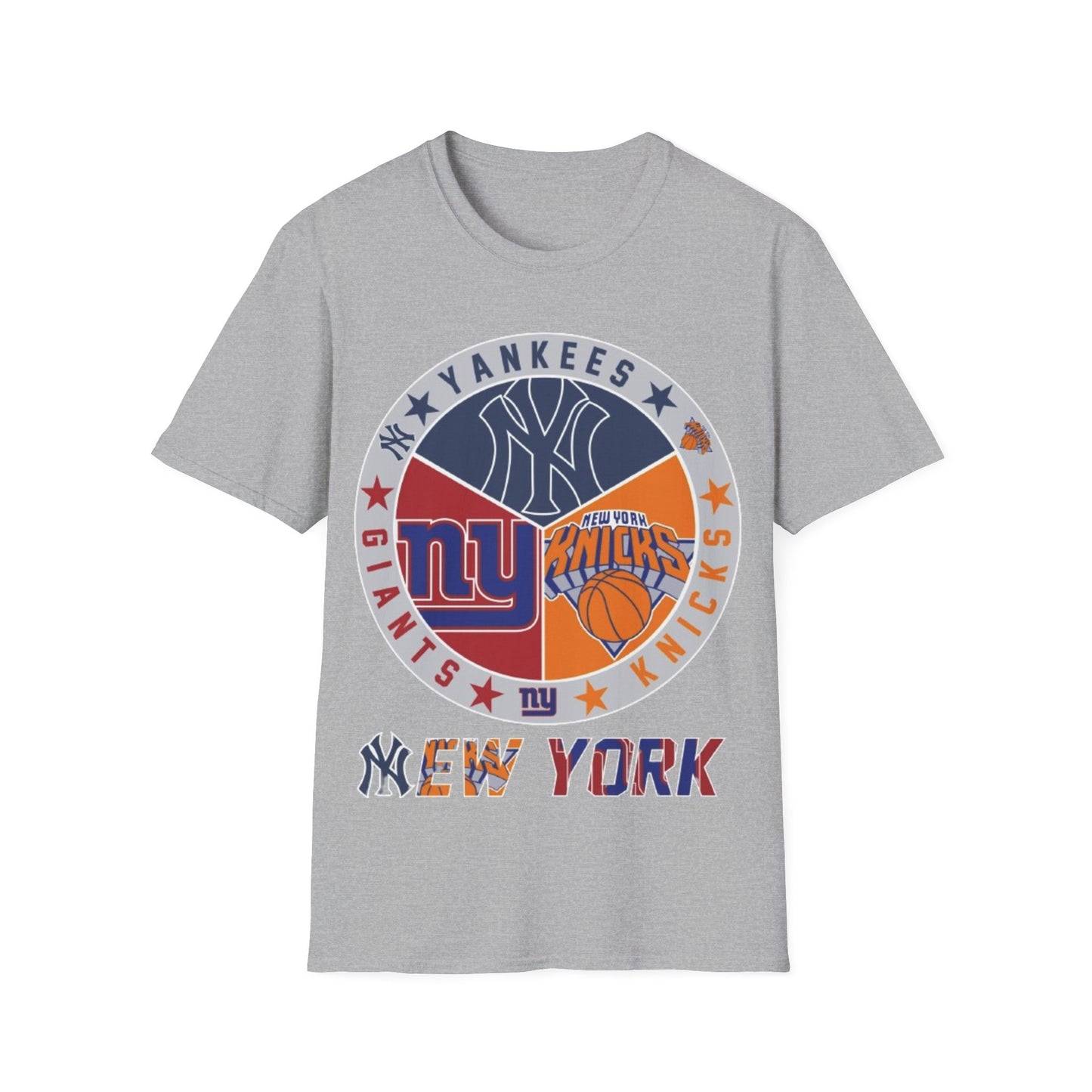 NY sports teams nyy nyg nyk Unisex Softstyle T-Shirt