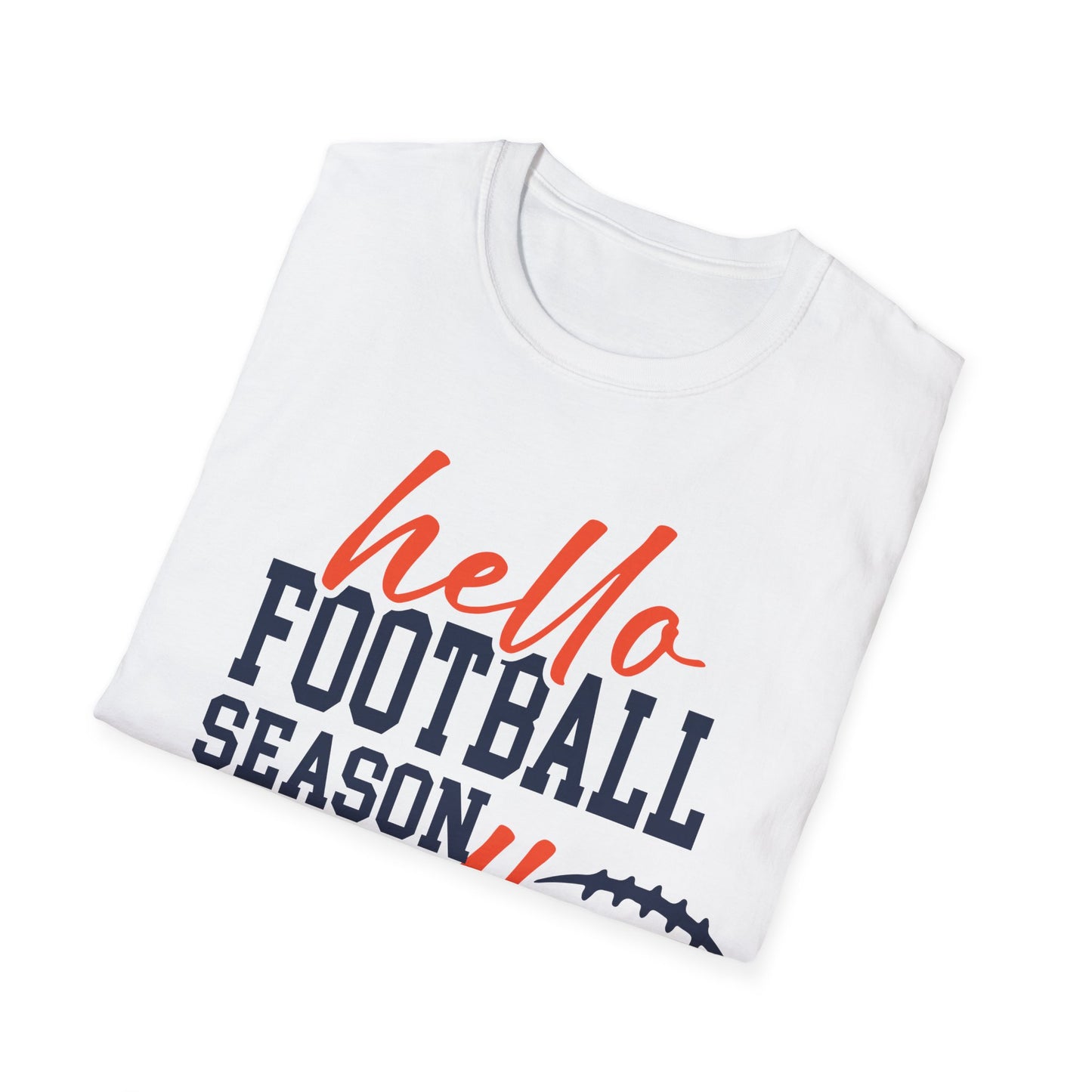 Hello football goodbye husband Unisex Softstyle T-Shirt