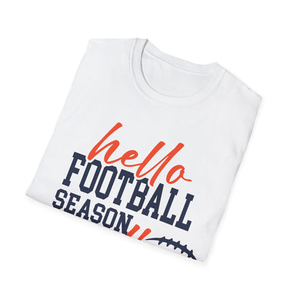 Hello football goodbye husband Unisex Softstyle T-Shirt