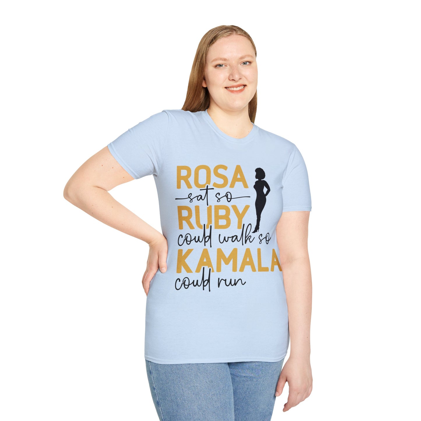 Rosa sat so Ruby could walk..Unisex Softstyle T-Shirt