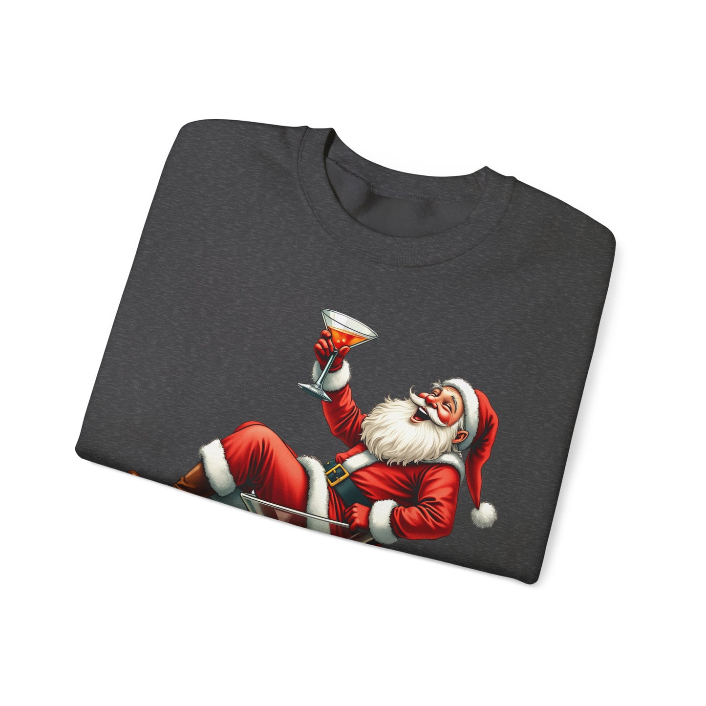 Santa in a glass Unisex Heavy Blend™ Crewneck Sweatshirt