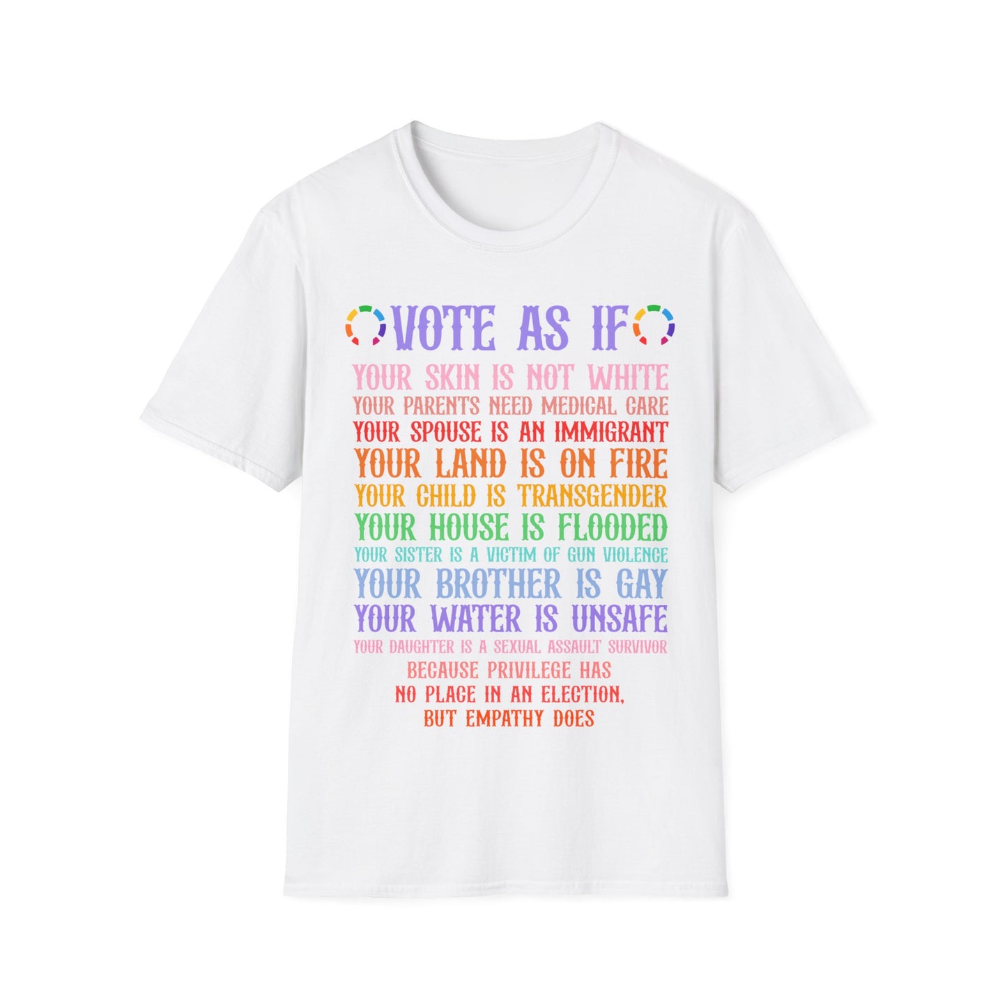 Vote as if...Unisex Softstyle T-Shirt